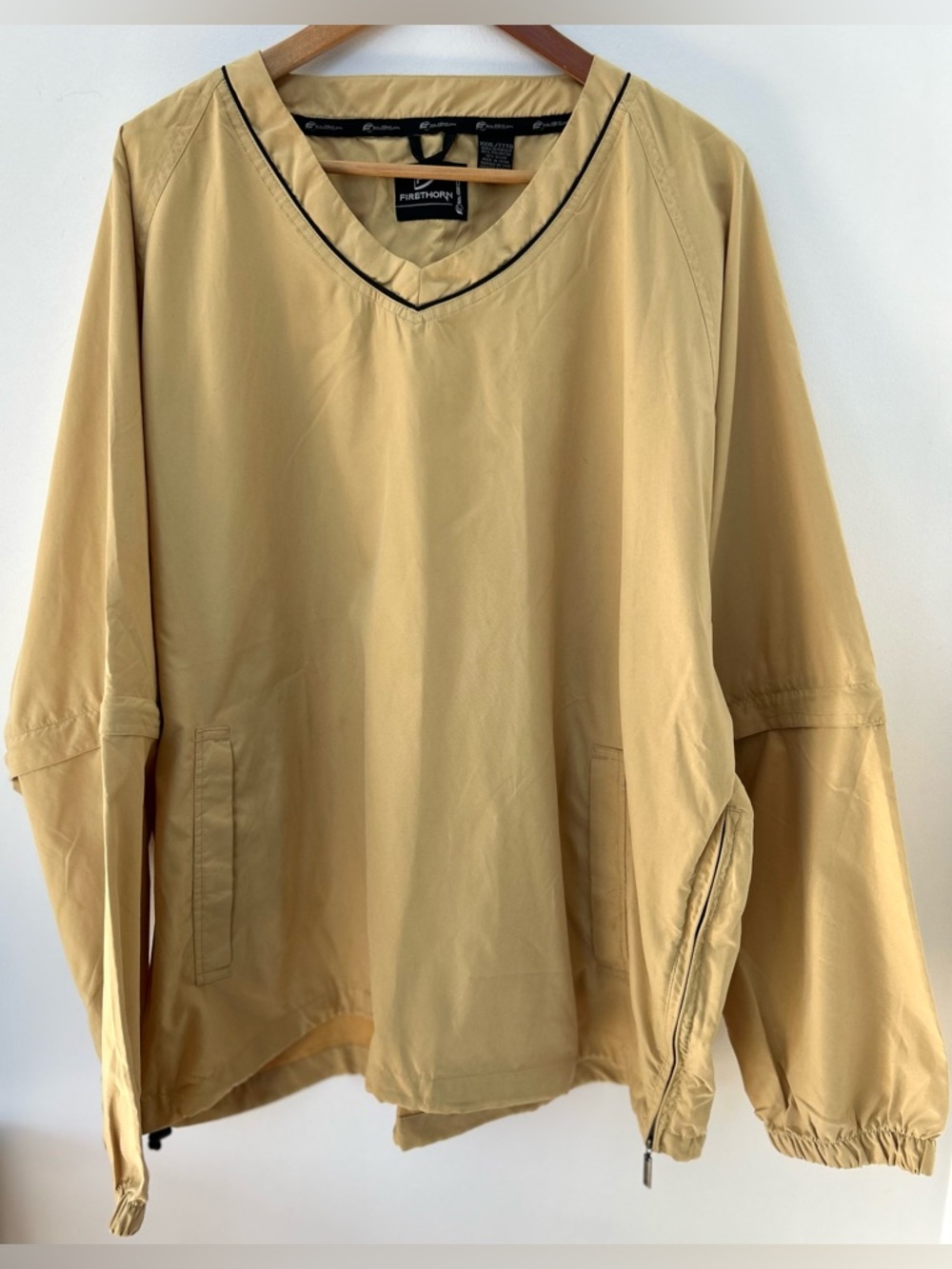 Firethorn Golf Pullover Windbreaker XXXL Oversized Convertible Zip Sleeve NWT